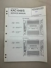 Kenwood KAC-648 Original Service Manual Free Shipping