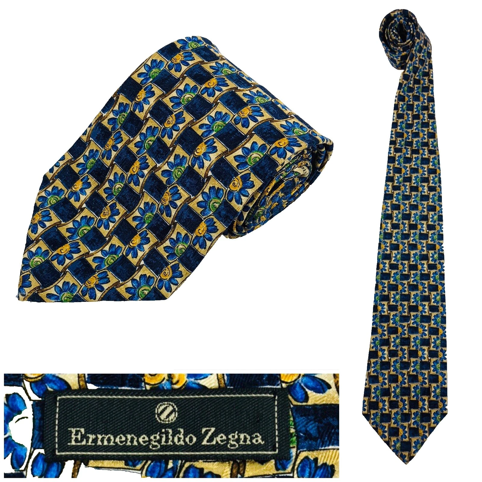 Ermenegildo Zegna Floral Multicolor Ties for Men