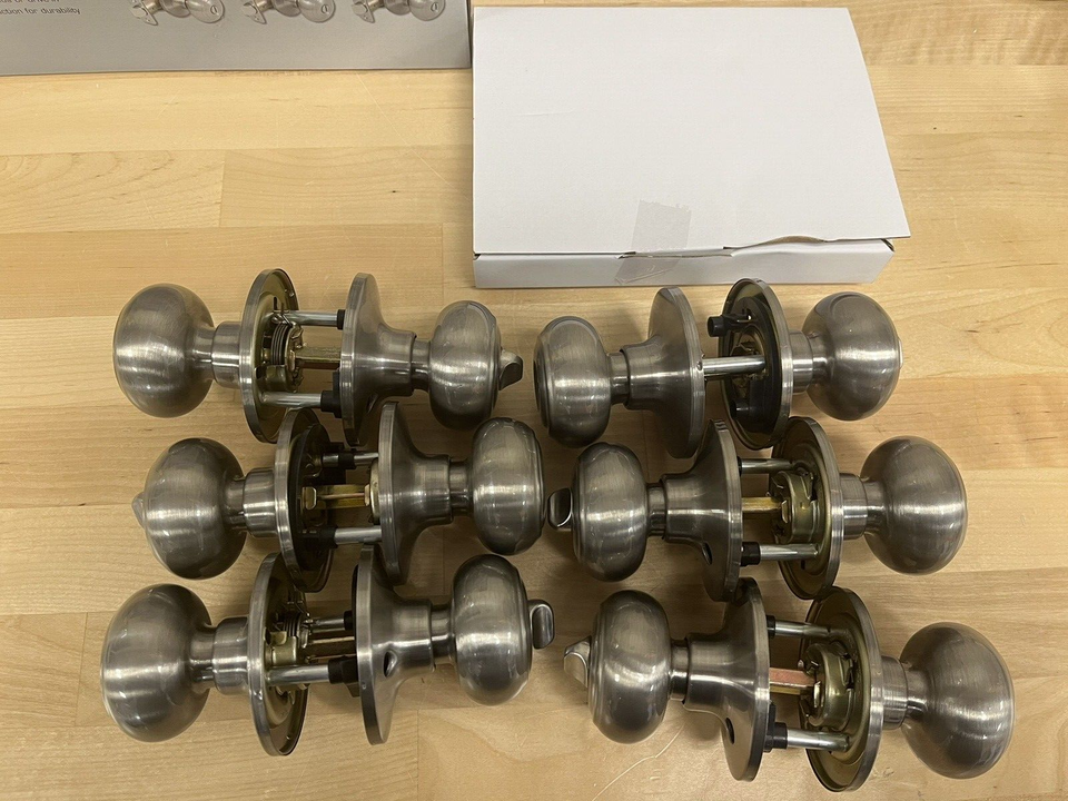 Defiant Hartford Satin Nickel Privacy Door Knob Contractor Pack 6