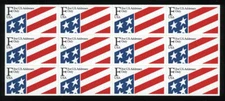 US #2522a "F" (29¢) Plastic Flag $3.48 convertible booklet #2522 VF NH MNH