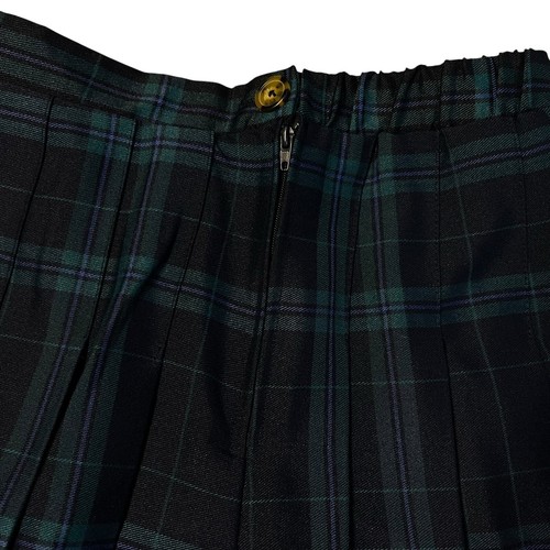 Gonna plissettata verde navy a quadri Wild Fable taglia XS Academia nuova con etichetta - Foto 8 di 10