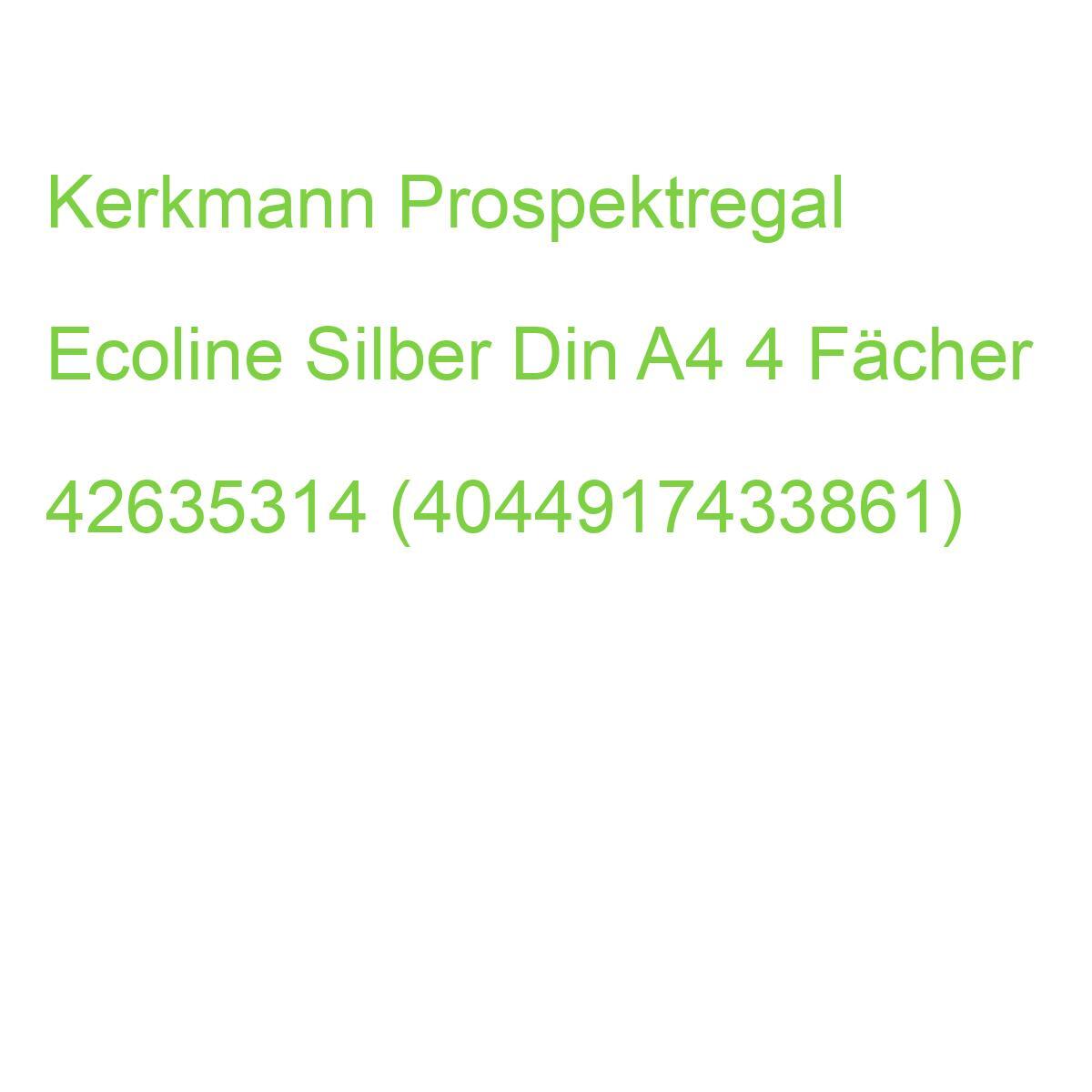 Kerkmann Prospektregal Ecoline A4 4 Fächer Alusilber/transparent