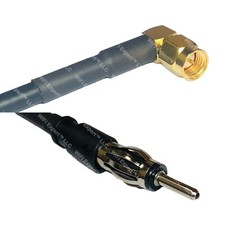 RFC240 SMA MALE ANGLE to AM/FM MALE Coax RF Cable USA-Ship Lot
