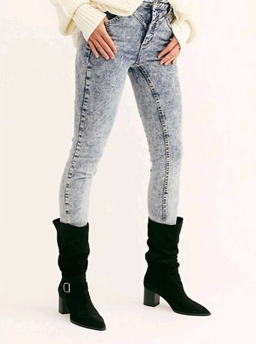 Free People Dahlia Slouch Boot Black 