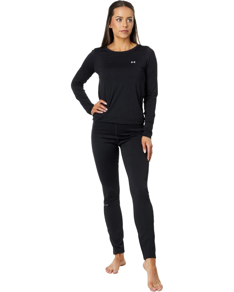 Under Armour L18630 Mujer Negro Capa Base Polar Leggings Talla L Foto 2 de 4