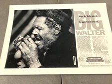 Vintage Poster BIG WALTER HORTON Hohner HARMONICA Legends of THE BLUES 18x13
