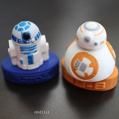 NEW DISNEY Star Wars R2D2/BB8 Puzzle Eraser Pencil Top Toppers NIB NWT-Lot 2 Set