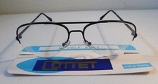 Vintage COTTET Golf Pilot Semi Rimless Black 52 Eyeglass Frame NOS L4