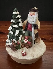 Our America Gift Yankee Candle Woodland Santa Candle Topper Capper Christmas