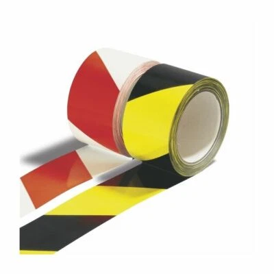 Hazard Warning Tape Rolls Self Adhesive Marking Barrier Safety Social Distancing
