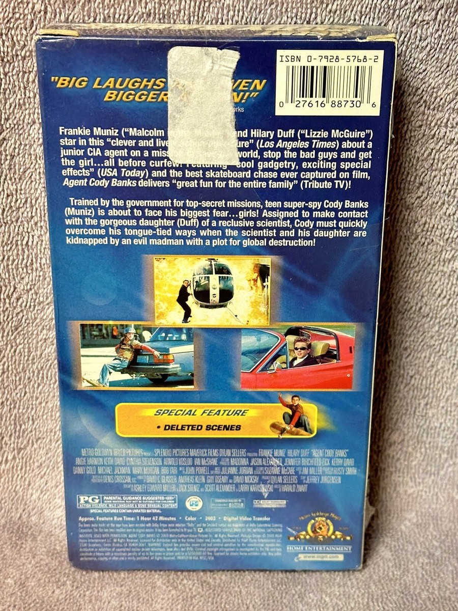 Agent Cody Banks (VHS, 2003) Hillary Duff, Franklin Muniz - Shrink