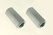 2 Pack 7/8-9, 2-1/2" Long Hex Coupling Nut with Zinc Plate NT132-8152