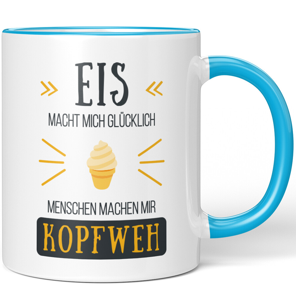 Eis macht mich glücklich Menschen machen mir Kopfweh 10001004625