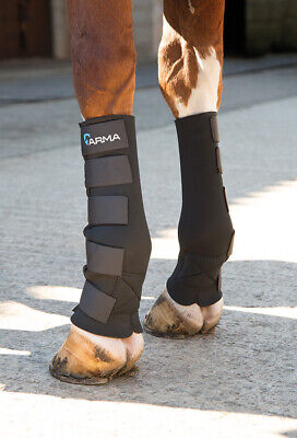 Shires Arma Neoprene Horse Turnout Boots, Mud Socks, in Black 