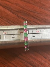 Sterling Silver Eternity Band Ring Size 5.75 Beautiful Perfect For Christmas 