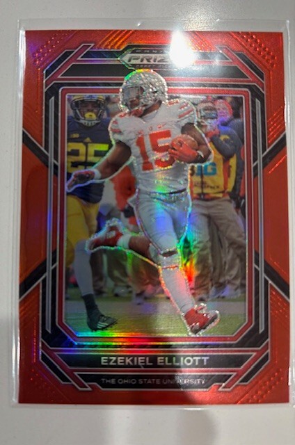 2023 Panini Prizm Draft Picks Ezekiel Elliott #40 Red Prizm 299