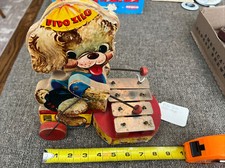 Vintage Fisher Price Pull Toy Wooden Fido Zilo Dog #707 Vintage 1955