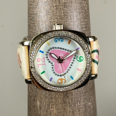 Dooney & Bouke Women Pink Heart Dial Pave Bezel Leather 40mm  display picture 2