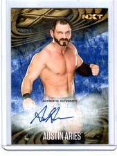 WWE Austin Aries 2017 Topps RTWM Blue Authentic Autograph Card SN 10 of 50