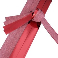 FröBelsterne, Papierstreifen Rot Metallic/Glitter, 20 Streifen, 25Mm X 700Mm