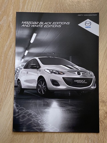 MAZDA 2 BLACK & WHITE SPECIAL EDITIONS 2014RANGE CAR BROCHURE / 2 SIDED LEAFLET - Picture 2 of 3