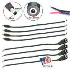 8pcs DC power pigtail cables 3.5x1.35mm Female/Male LED light monitor cable 30cm