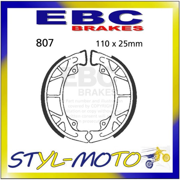 807 Hintere Bremsbacken EBC Malaguti CR1 50 Crosser 1995-1998-image