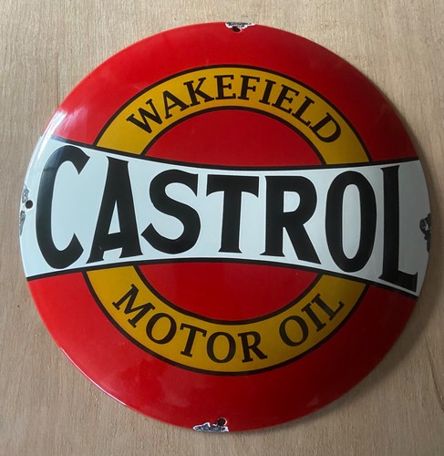 Castrol Wakefield Motor Oil Enamel Sign 30 CM Garage Automobilia | eBay UK