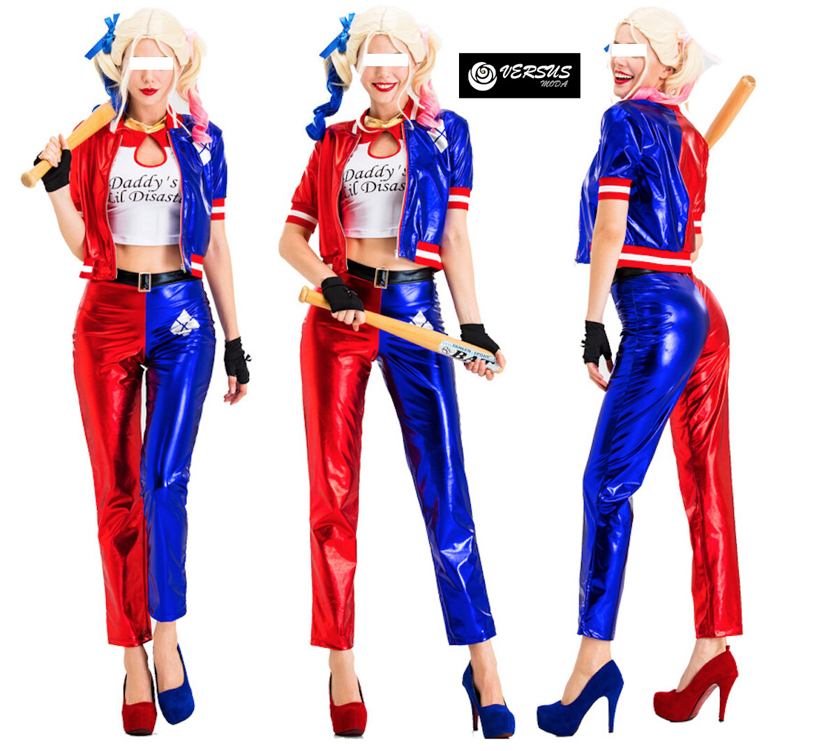 Harley Queen Suicide Squad Vestito Carnevale Cosplay Bambina Costume