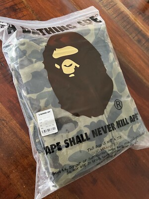 A Bathing Ape Bape Double Shark Hooded Sweatshirt Green XXL Authentic Rare Find