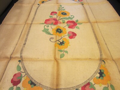 Motif De Tapis Au Crochet – Columbia Nosegay N°3061 – Sur Toile De Jute, Vintage