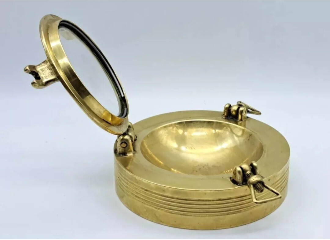 Posacenere in ottone antico, posacenere in ottone vintage