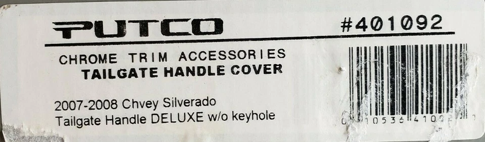 401092 PUTCO CHROME TAILGATE HANDLE COVER FOR 2007-2014 SILVERADO/SIERRA Foto 2 de 4