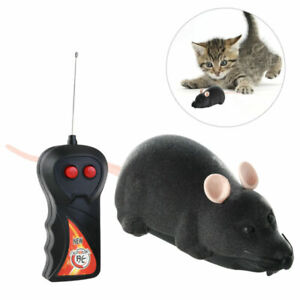 Giocattolo per animali domestici con telecomando e mouse nero giocattolo per gatti e cani 