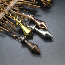 Colgante de péndulo de metal cono pirámide péndulo Reiki yoga amuleto radiestesia adivinación