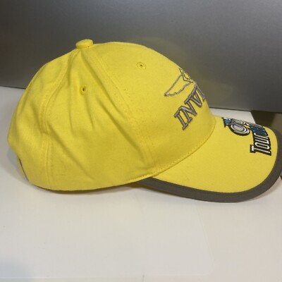 Invicta Tour de Tonka Yellow Gray Canvas Adjustable Strapback Hat One Sz Invicta Tour de Tonka Yellow Baseball Cap | Neon Vintage main image 3