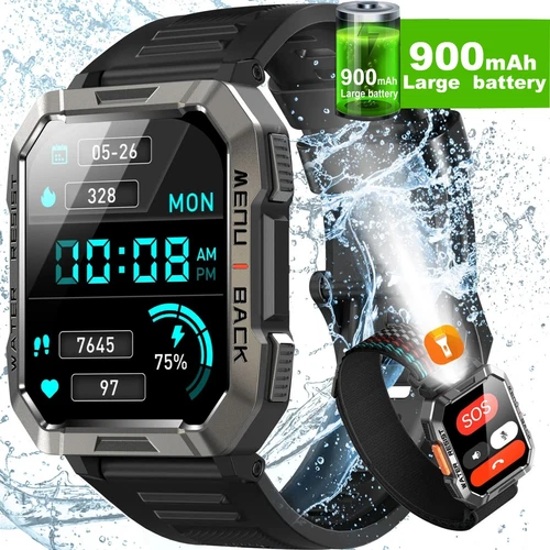 Blackview Smartwatch Herren, Fitnessuhr mit Telefonfunktion Kompass Sportuhr Uhr - Bild 1 von 10