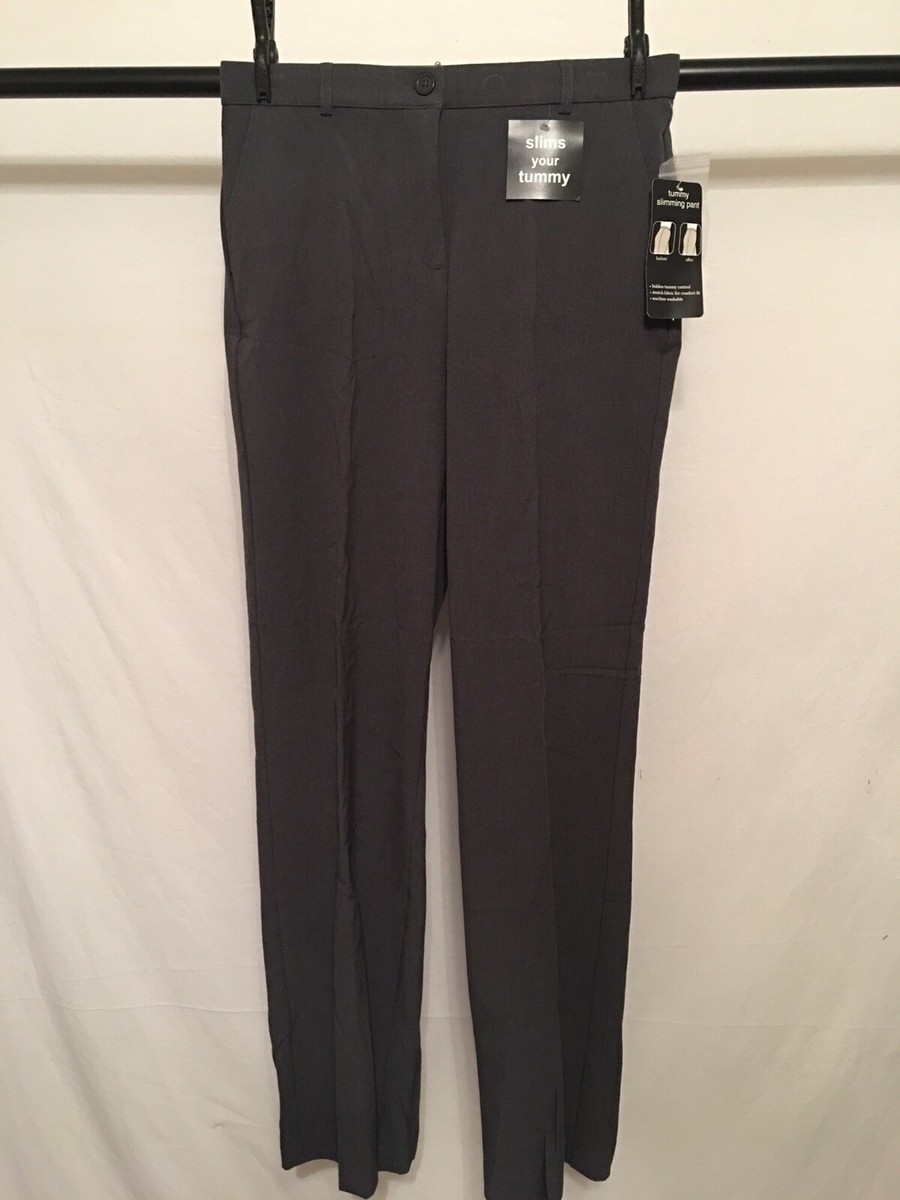George Think Slim Women's Slimming Shaping Career Pants, Size: 6, Gray George Think Slim Women's Slimming Shaping Career Pants, Size: 6, Gray