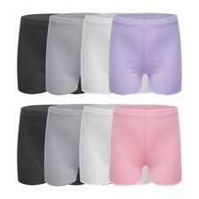 Girls Shorts Comfort Dancing Under Dress Elastic Safety Panties Comfy Soft