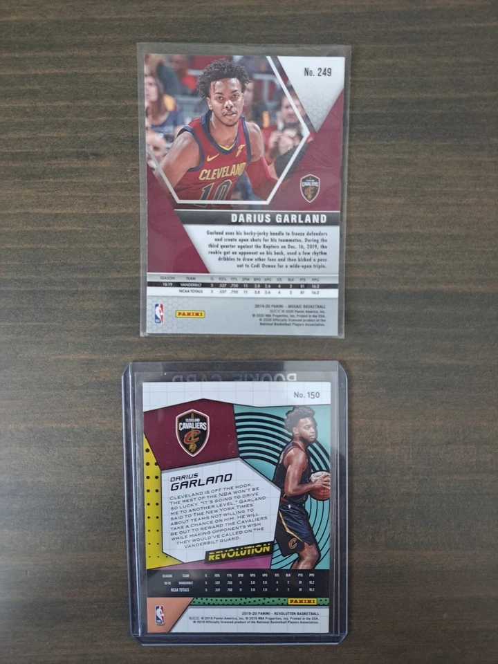 Darius Garland Rookie LOT 2019-20 Panini Revolution 150 + Mosaic 249 Cavaliers  - Image 2 of 2