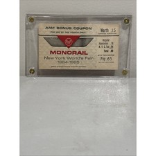 1964-65 New York World's Fair AMF Monorail Bonus Ticket