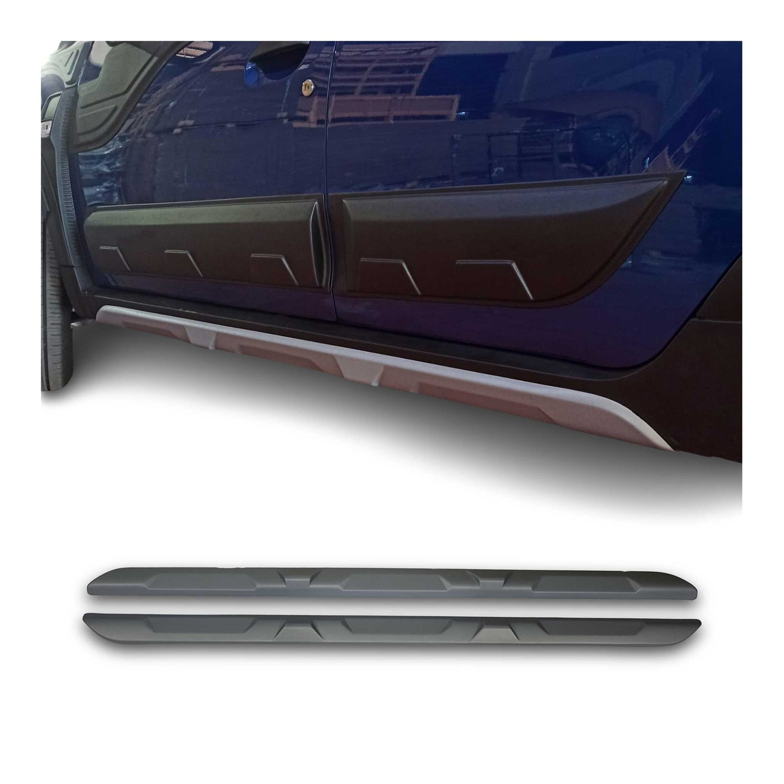 Jupes latérales gris ABS pour Dacia Duster mk2 2018-2024