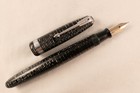 VINTAGE 1946 SILVER PEARL STRIPED PARKER VACUMATIC FOUNTAIN PEN ~ RESTORED! — photo 2