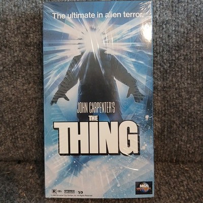 1982 John Carpenter The Thing VHS tape teated MCA Universal Horror classic