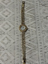Vintage Xanady Quartz Women’s Watch Gold Tone Rhinestone Crystal Bracelet
