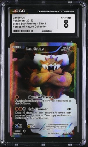 CGC 8 Landorus 2012 Black Star Promos BW43 Holo Pokemon Card
