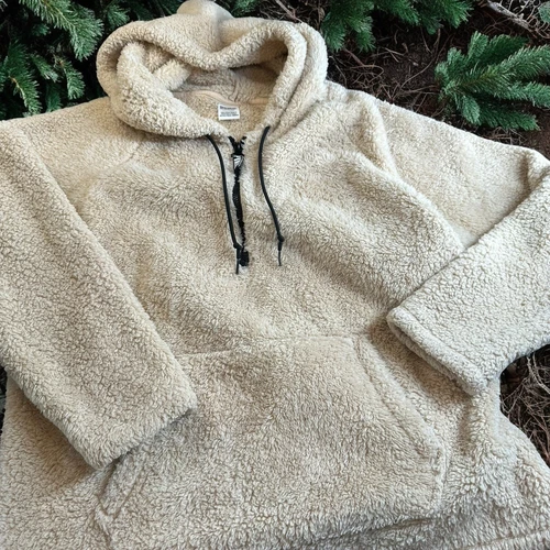 UNDERCOVER Felpa con cappuccio Pink By VS donna L beige maglione pullover 1 4 zip tasche sfocate usata in ottime condizioni