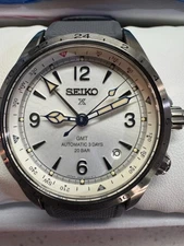 Seiko Prospex Silver Men's Watch - SPB409J1 110th Anniversary Alpinist GMT
