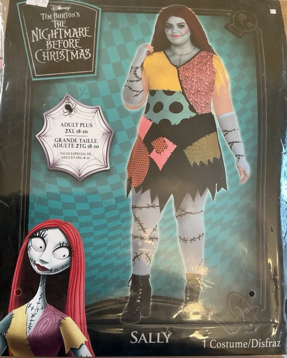 Sally Disney Nightmare Before Christmas Costume With Wig-Plus XXL