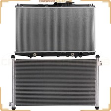 Aluminum Radiator&AC Condenser Cooling Kit Fit For 1998-02 Honda Accord 2.3L l4